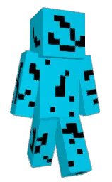 robin's egg blue and black Minecraft skin — Slim model — first worn by jqwjdohdoi
