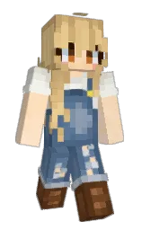 HaylaCraft's Minecraft skin wearing the Aurora cape