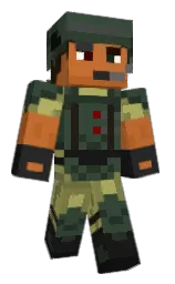 olive green and cod gray Minecraft skin — Classic model