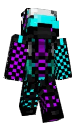 black and white Minecraft skin — Classic model