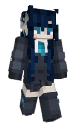 charade and bright gray Minecraft skin — Slim model — first worn by Vlwrs