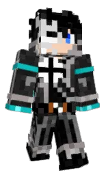 black and romantic Minecraft skin — Classic model — first worn by Nightlight_ez