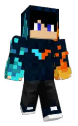 black and midnight Minecraft skin — Classic model