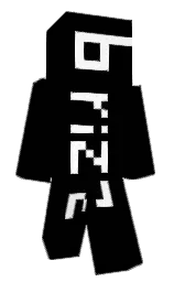 black and white Minecraft skin — Classic model