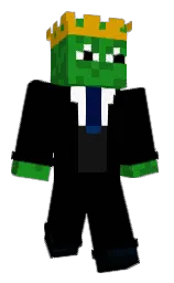 black and forest green Minecraft skin — Classic model — first worn by zabiec_idk