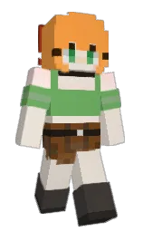 bizarre and yellow orange Minecraft skin — Slim model