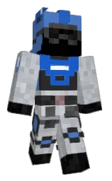 indigo and black Minecraft skin — Classic model — first worn by chustro