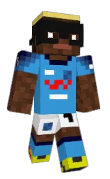 curious blue and white Minecraft skin — Classic model — first worn by goyim333