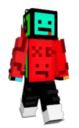 black and red Minecraft skin — Slim model