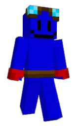 dark blue and guardsman red Minecraft skin — Slim model