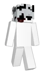 white and black Minecraft skin — Slim model — first worn by Sv2Hawkmfd