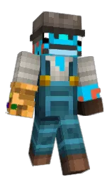 cyan / aqua and tulip tree Minecraft skin — Classic model — first worn by Lagartito2007
