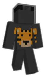 mine shaft and black Minecraft skin — Classic model — first worn by TigerNinja425