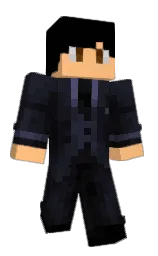 black and steel gray Minecraft skin — Classic model