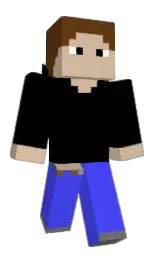 black and dodger blue Minecraft skin — Classic model — first worn by RyderMichael11