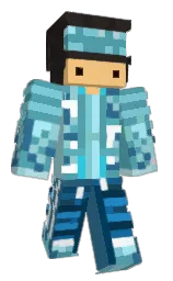 hippie blue and cocoa brown Minecraft skin — Classic model