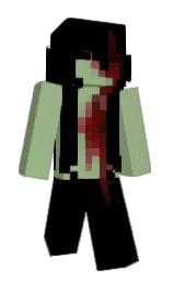 black and swamp green Minecraft skin — Slim model — first worn by cWEV