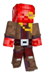 sunset orange and red Minecraft skin — Classic model — first worn by PuroFurrySad