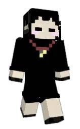 black and parchment Minecraft skin — Slim model — first worn by speeech100