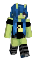 yellow green and black Minecraft skin — Slim model