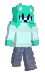 frosted mint and turquoise Minecraft skin — Slim model