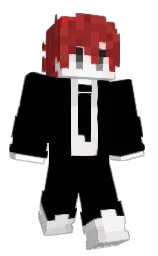 black and white Minecraft skin — Classic model — first worn by LaraLhr