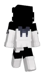 black and bon jour Minecraft skin — Slim model