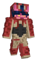 medium carmine and mongoose Minecraft skin — Classic model