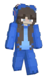 royal blue and indigo Minecraft skin — Slim model — first worn by 9Inf
