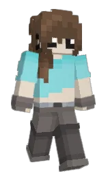 morning glory and tobacco brown Minecraft skin — Slim model — first worn by _CelineSL_
