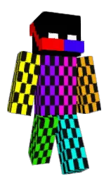 black and cod gray Minecraft skin — Classic model — first worn by EvenRocket95692