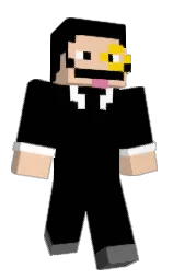 black and wheat Minecraft skin — Classic model