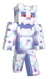white and moody blue Minecraft skin — Slim model