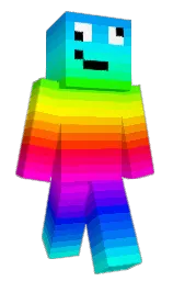 bright green and azure radiance Minecraft skin — Classic model