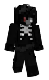 black and cod gray Minecraft skin — Classic model