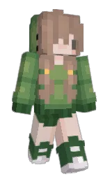MilkMah's Minecraft skin wearing the 15th Anniversary cape