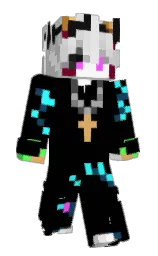 black and alto Minecraft skin — Classic model