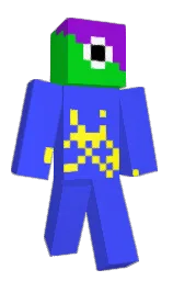 dodger blue and green Minecraft skin — Classic model — first worn by Caretx2_ev