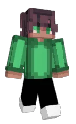 black and emerald Minecraft skin — Classic model