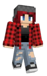 burnt umber and alizarin crimson Minecraft skin — Classic model