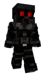 black and cod gray Minecraft skin — Slim model