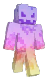 Qorzio's Minecraft skin wearing the Purple Heart cape