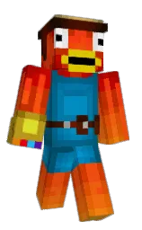 Dragonrauder's Minecraft skin wearing the Menace cape