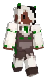 black and seashell peach Minecraft skin — Classic model — first worn by KeyIsntHere