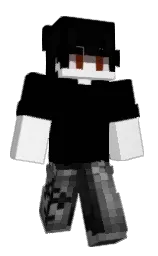 black and concrete Minecraft skin — Classic model — first worn by The_BadSimo