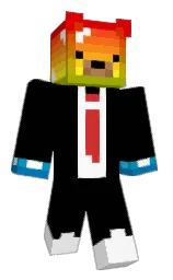 black and white Minecraft skin — Classic model