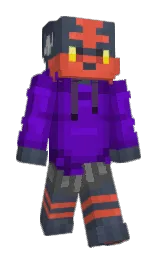 black and kingfisher daisy Minecraft skin — Slim model — first worn by Flamy974