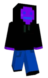 black and cobalt Minecraft skin — Classic model