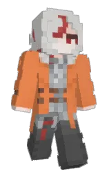 burnt sienna and quill gray Minecraft skin — Slim model