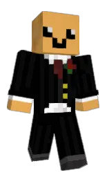black and cod gray Minecraft skin — Classic model